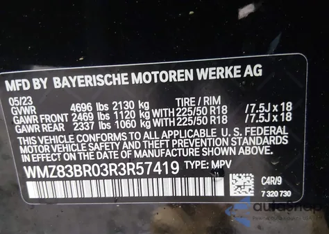 2024 Mini Countryman Cooper S z USA, uszkodzony, nr VIN WMZ83BR03R3R57419